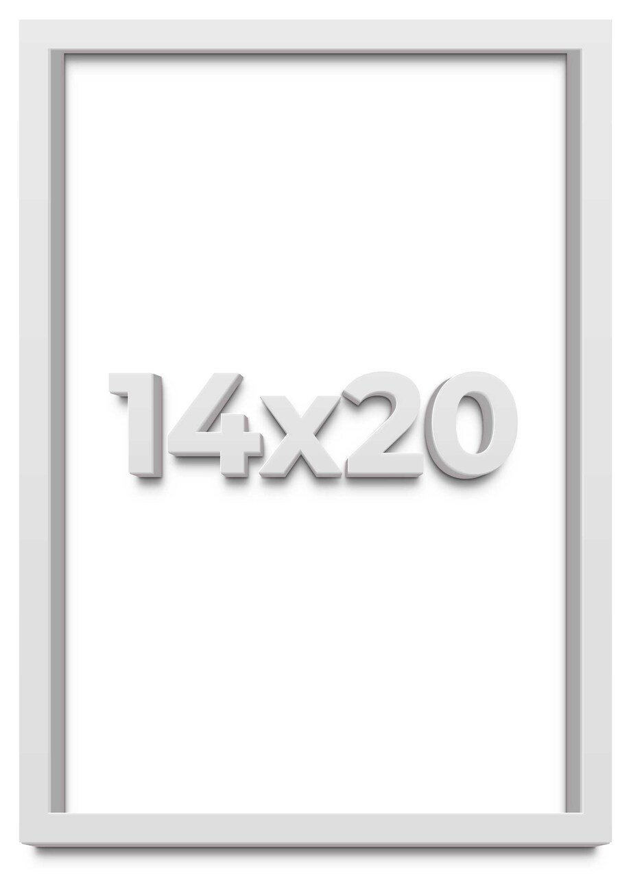 14x20 Shadow Box 1.5" Depth Picture Frame with UV-Resistant Acrylic & Acid Free Backing, Available in 5 Finishes - Black, Brown, Gold, Silver, White